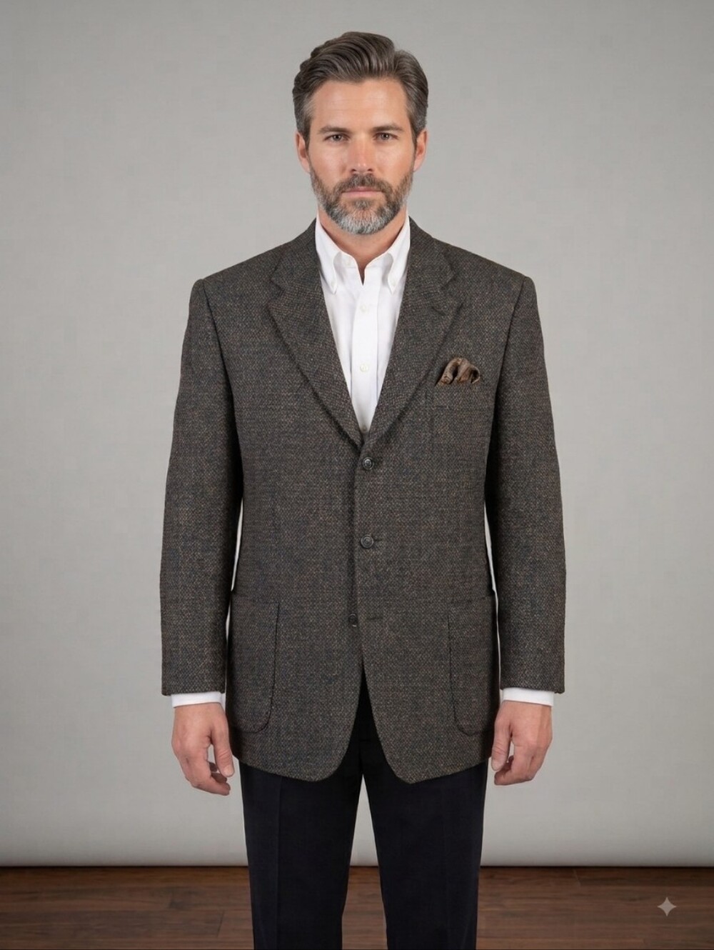 ​Jack Victor Mens 46L Milanwood SPJ Blazer Jacket Sport Coat Wool Blend Tweed